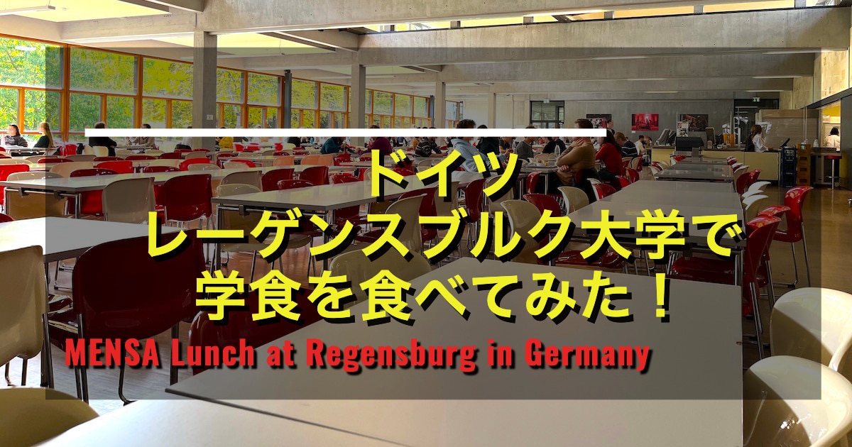 ドイツ、レーゲンスブルク大学で学食を食べてみた！（MENSA Lunch at Regensburg in Germany）